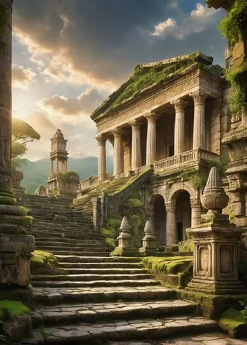 ancient city,artemis temple,the ancient world,ancient buildings,ancient house,panagora,ancients,ancient,ellora,labyrinthian,ephesus,the ruins of the,house with caryatids,themyscira,ancient ruins,greek temple,ancient civilization,pillars,terraced,achaea,Art,Classical Oil Painting,Classical Oil Painting 02