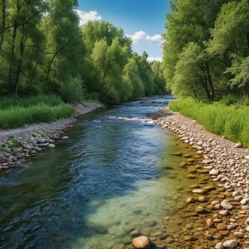 flowing creek,clear stream,river landscape,jordan river,riparian zone,mountain stream,the vishera river,a river,aura river,mountain river,watercourse,river cooter,river of life project,raven river,rio grande river,green trees with water,fluvial landforms of streams,huka river,streams,stream bed,Photography,General,Realistic