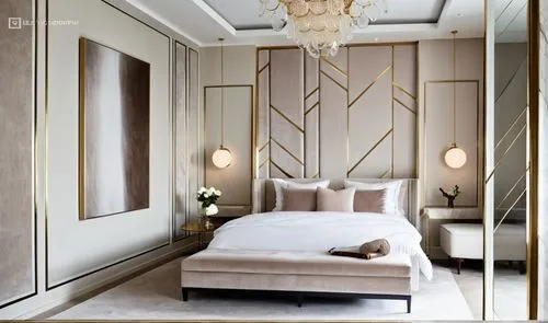 bedchamber,luxury bathroom,gold wall,chambre,interior decoration,wallcoverings,gold stucco frame,art deco,luxuriously,poshest,opulently,opulent,wallcovering,mahdavi,luxurious,luxury home interior,sump