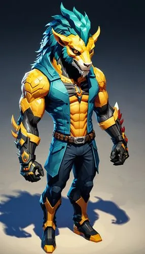 skylander giants,fuel-bowser,wolverine,drexel,goku,skylanders,tangelo,petrol-bowser,dark blue and gold,male character,reptillian,kobold,dinokonda,skordalia,sea god,stud yellow,mascot,vegeta,sakana,dragon design,Unique,3D,Isometric