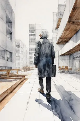 otacon,shinkawa,deckard,shigaraki,godot,walking man,pedestrian,batou,makarov,solidus,a pedestrian,kakashi hatake,artyom,neuromancer,hawken,iwai,okabe,nezumi,ampt,storyboard,Illustration,Paper based,Paper Based 20