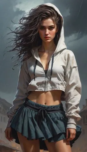 female warrior,sci fiction illustration,elektra,hard woman,croft,world digital painting,unarmoured,seregil,annabeth,strong woman,hoodie,strongwoman,windbreaker,strong women,ufauthor,warrior woman,donsky,femforce,female runner,cassandra,Conceptual Art,Fantasy,Fantasy 15