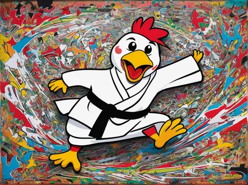 tang soo do,cool pop art,judo,abstract cartoon art,taekwondo,modern pop art,rooster,brazilian jiu-jitsu,karate,tula fighting goose,pop art style,sambo (martial art),haidong gumdo,pop art,jeet kune do,jujitsu,kurash,pop art background,chicken 65,buchardkai,Conceptual Art,Graffiti Art,Graffiti Art 01