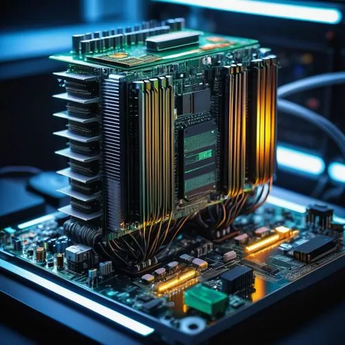 heatsink,graphic card,motherboard,sli,cpu,motherboards,computer chips,reprocessors,computer chip,circuit board,multi core,processor,pcie,fractal design,multiprocessor,altium,computer art,mother board,pentium,microcomputer,Illustration,American Style,American Style 03