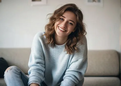 smiling,a girl's smile,cardigan,killer smile,sweater,a smile,grin,cute,adorable,smile,sweatshirt,grey background,simone simon,portrait background,beautiful young woman,on the couch,girl on a white background,cheerful,smiles,andrea vitello,Art,Artistic Painting,Artistic Painting 05