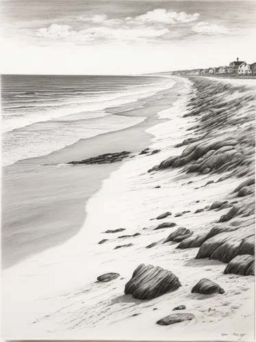 seascapes,beach landscape,seascape,sylt,coastal landscape,ponte vedra beach,stieglitz,atlantic coast,st augustine beach,beachcombing,cape cod,sand coast,provincetown,shore line,north sea coast,matruschka,headland,bamburgh,beach erosion,strand,Illustration,Black and White,Black and White 35