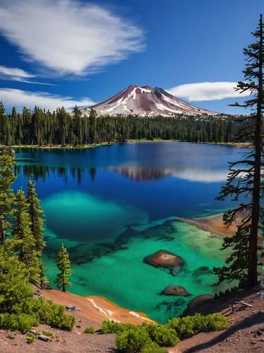 AMERICA'S NATIONAL PARKS – ALL 59 RANKED BEST TO WORST - LASSEN VOLCANIC NATIONAL PARK,lassen volcanic national park,trillium lake,crater lake,alpine lake,mount hood,shasta,oregon,mount shasta,heaven 