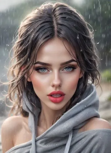 in the rain,romantic look,wet,wet girl,elitsa,anastasiadis