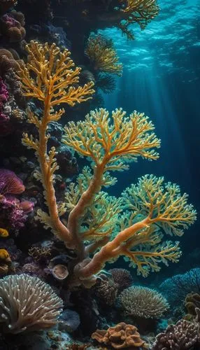 coral marinho exuberante em águas transparentes no oceano,coral reef,soft corals,underwater landscape,feather coral,bubblegum coral,ocean underwater,coral reefs,deep coral,soft coral,sea life underwat