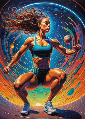 isinbayeva,female runner,women's handball,isinbaeva,heptathlete,muscle woman,Illustration,Children,Children 03