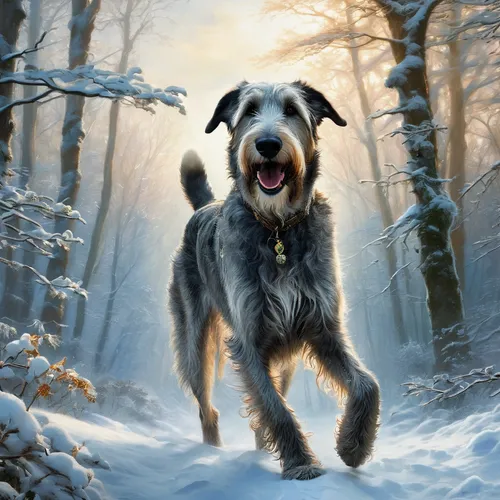 english shepherd,irish wolfhound,scent hound,carpathian shepherd dog,scottish deerhound,australian shepherd,artois hound,hanover hound,dog illustration,blue merle,tyrolean hound,bruno jura hound,bearded collie,polish hunting dog,standard schnauzer,bavarian mountain hound,canidae,black shepherd,estonian hound,bohemian shepherd,Conceptual Art,Fantasy,Fantasy 05