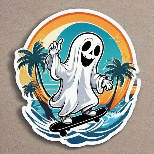 a sticker of a ghost skateboarding with palm trees in the background



,fantasma,neon ghosts,ghostface,surfer,soundcloud icon,sticker,surfin,clipart sticker,surfing,ghosananda,ghostscript,halloween g