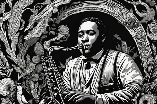 man with saxophone,saxophone playing man,saxophonist,saxophone player,saxophone,tenor saxophone,sax,baritone saxophone,clarinetist,drawing trumpet,jazz,oboe,oboist,the flute,wind instrument,saxhorn,jazz singer,sackbut,bassoon,trumpeter,Illustration,Retro,Retro 24