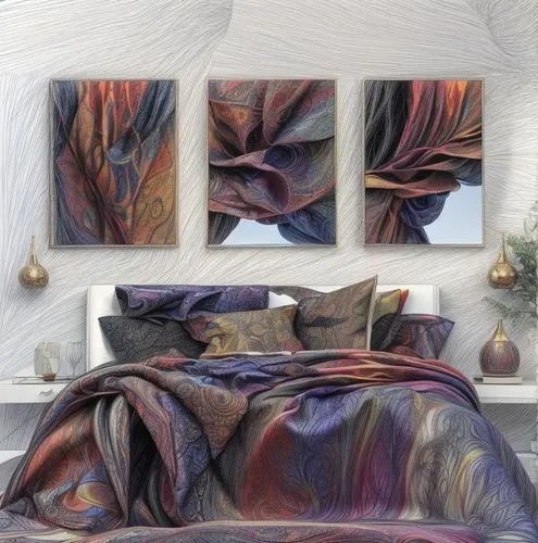 marble painting,bedcovers,bedspreads,pillowcases,bed linen,headboard