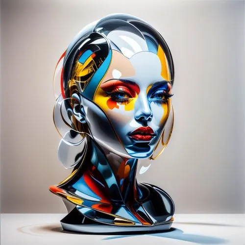 effect pop art,glass painting,chevrier,polychromed,pop art woman,pop art girl