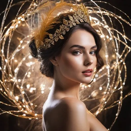 gold foil crown,headpiece,headdress,golden crown,diadem,gold crown,millinery,headdresses,diadems,circlet,feather headdress,golden wreath,fairy queen,yellow crown amazon,headress,spring crown,princess crown,milliner,adornment,diadema,Photography,Artistic Photography,Artistic Photography 04