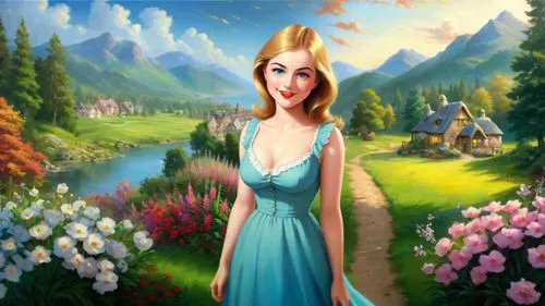 fairy tale character,elsa,fantasy picture,landscape background,eilonwy,girl in a long dress,princess anna,rapunzel,principessa,cinderella,children's background,dorthy,anastasiadis,storybook character,fantasy art,anarkali,portrait background,disney character,princess sofia,margairaz