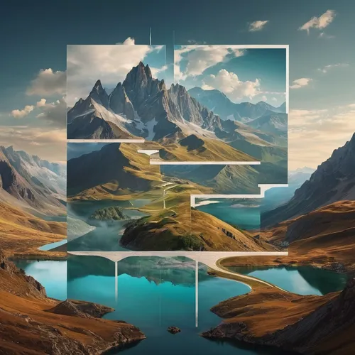 virtual landscape,fractal environment,himalaya,windows icon,fibonacci,computer art,the alps,himalayas,fractals art,cubic,landscapes,polygonal,mountain range,mountains,alps,giant mountains,landscape background,high alps,the landscape of the mountains,panoramic landscape,Conceptual Art,Daily,Daily 11