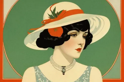 art deco woman,phryne,twenties women,edwardian,poiret,vintage female portrait,minton,vintage woman,tresorerie,the hat of the woman,suffragist,flapper,edwardians,the hat-female,millinery,nazimova,vintage women,fashionista from the 20s,woman's hat,vintage illustration,Illustration,Retro,Retro 15