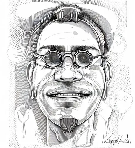 A hip punk 30 year old male,caricaturist,caricature,cartoon doctor,custom portrait,artist portrait,cartoonist,potrait,scientist,klinkel,ratan tata,salvador guillermo allende gossens,mini e,professor,a