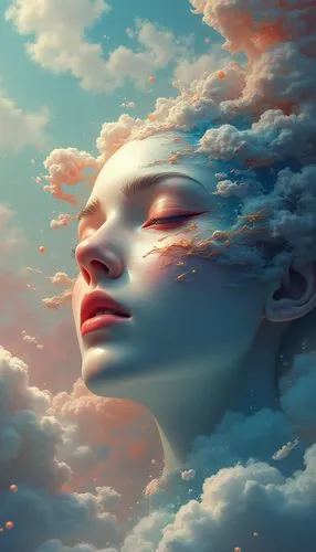 dreamscapes,hypnagogic,absorbing,empath,mystical portrait of a girl,dreamscape