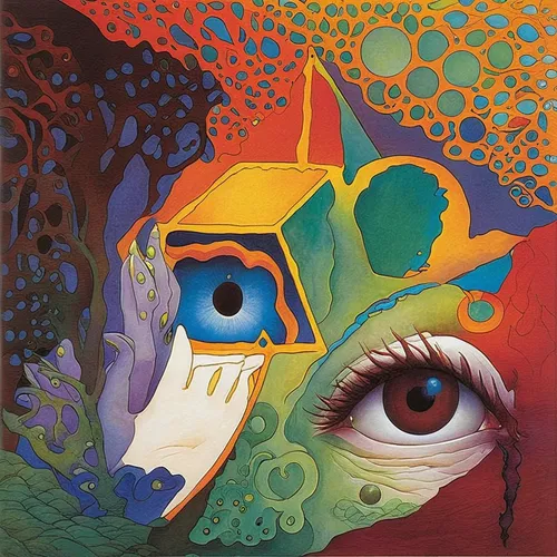 masquerade,triggerfish-clown,peacock eye,psychedelic art,covid-19 mask,pachamama,third eye,khamsa,ervin hervé-lóránth,abstract eye,shirakami-sanchi,cosmic eye,cd cover,kaleidoscope,all seeing eye,1971,garuda,acid,peacock,shamanic,Illustration,Realistic Fantasy,Realistic Fantasy 04