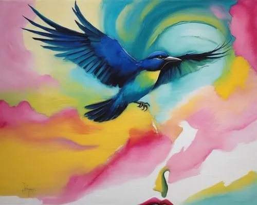  an intimate private moment that has beauty,deep sadness, gorgeous composition exotic beautiful woman,bird painting,colorful birds,watercolor bird,humming birds,hummingbirds,colibri,blue bird,humming 