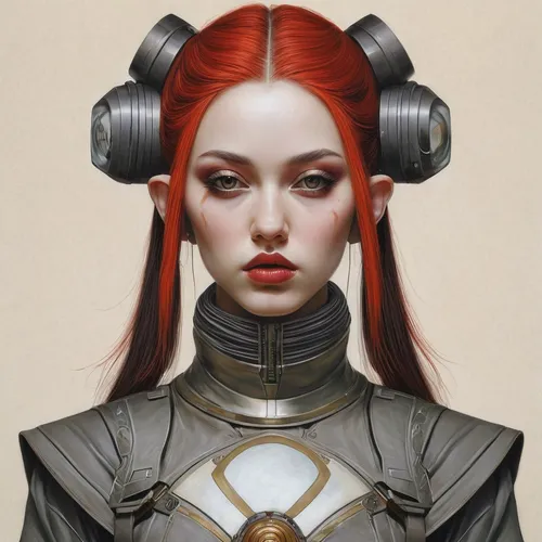 darth talon,princess leia,transistor,sci fiction illustration,fantasy portrait,inductor,cyborg,fantasy art,imperial,cybernetics,cg artwork,sci fi,head woman,steampunk,streampunk,han thom,droid,fantasy woman,republic,red chief,Illustration,Realistic Fantasy,Realistic Fantasy 07