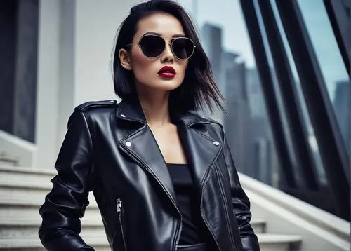 yifei,leather jacket,jinglei,fathia,black leather,women fashion,leatherette,pleather,youqian,xiaofei,sonakshi,leather,leathery,xueying,black coat,spy visual,yongjia,woman in menswear,jia,black bamboo,Conceptual Art,Fantasy,Fantasy 04