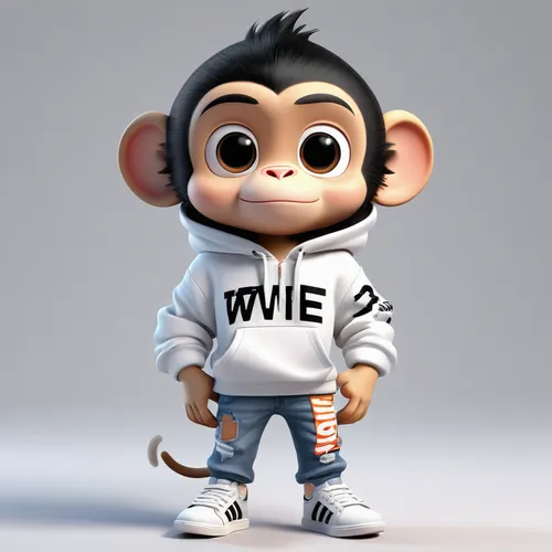 ape,monkey,war monkey,abel,baby monkey,cute cartoon character,chimp,the monkey,pubg mascot,cheeky monkey,sweatshirt,chimpanzee,primate,3d model,monkey soldier,monkeys band,wii,mini e,wifi png,monkey gang,Unique,3D,3D Character