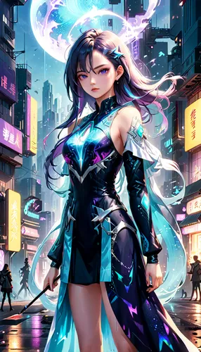 hatsune miku,aqua,goddess of justice,aura,cg artwork,fuki,ultraviolet,yukio,fantasia,ganai,water-the sword lily,honolulu,monsoon banner,hong,zodiac sign libra,siu mei,skyflower,sci fiction illustration,blue enchantress,aquarius,Anime,Anime,General