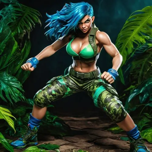 3d figure,background ivy,game figure,smurf figure,kotobukiya,actionfigure,poison ivy,warrior pose,poison,action figure,kali,muscle woman,female warrior,fighting stance,ivy,jade,toni,santana,mma,green skin,Conceptual Art,Fantasy,Fantasy 26