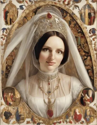 the angel with the veronica veil,mantilla,bridal,veil,the prophet mary,the bride