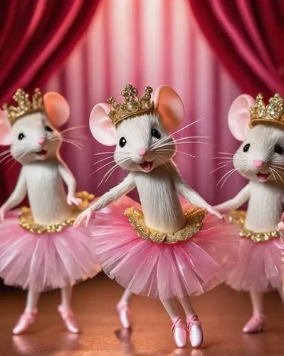 white footed mice,vintage mice,mice,little girl ballet,ballerinas,girl ballet,ballet,animals play dress-up,baby rats,dancers,year of the rat,rodents,ballet master,musical rodent,dance performance,ballet dancer,performers,fairytale characters,white footed mouse,rat na,Unique,3D,Garage Kits