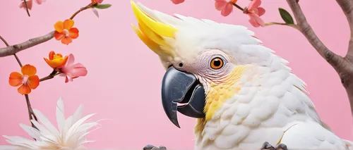 pink and grey cockatoo,rose-breasted cockatoo,cockatoo,salmon-crested cockatoo,moluccan cockatoo,sulphur-crested cockatoo,cockatiel,tropical bird climber,red-tailed cockatoo,galah,little corella,tropical bird,macaw hyacinth,sun parakeet,exotic bird,cacatua moluccensis,caique,yellow parakeet,parakeet,decoration bird,Illustration,Abstract Fantasy,Abstract Fantasy 13