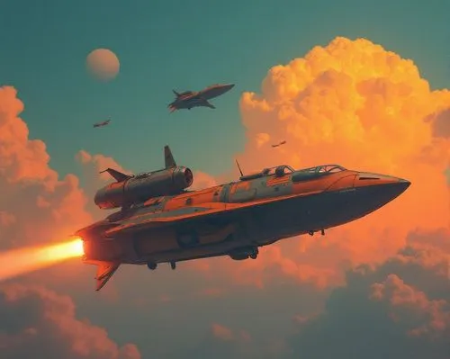 thunderchief,space ships,afterburners,starfighters,airships,firebombers,Conceptual Art,Sci-Fi,Sci-Fi 12