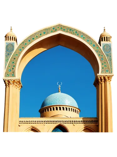 Beirut cityscape, Lebanon architecture, Middle Eastern style building, intricate arches, domed roofs, Islamic patterns, vibrant colors, sunny day, clear blue sky, 3/4 composition, low-angle shot, dram