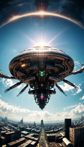 An UFO is hanging in the sky,enterprise,cardassia,helicarrier,skyterra,delamar,okupe,sgu,uss voyager,centurione,ryzhov,homeworld,nacelles,romulan,transwarp,supercarrier,rorqual,kaidan,lti,terrans,vanu