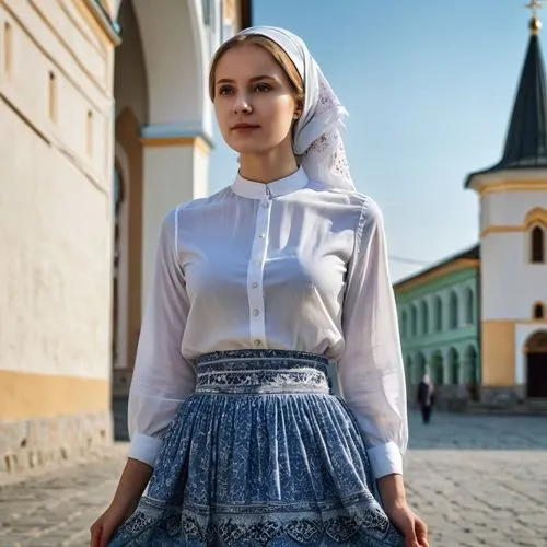 folk costume,russian folk style,vasilisa,elizaveta,girl in a historic way,shipka,Photography,General,Realistic