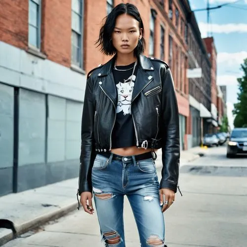 thandie,menswear for women,street shot,cassie,street fashion,nahri,jourdan,fashion street,jean jacket,madewell,denim jacket,karmaloop,on the street,shanina,alley cat,leather jacket,woman in menswear,fenty,karlie,denim background