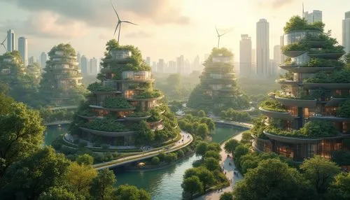 ecotopia,terraformed,futuristic landscape,ancient city,citadels,arcology,fantasy city,treehouses,naboo,terraforming,futuristic architecture,fantasy landscape,topia,ecovillages,homeworlds,terraform,kashyyyk,yavin,elves country,aurora village,Photography,General,Realistic