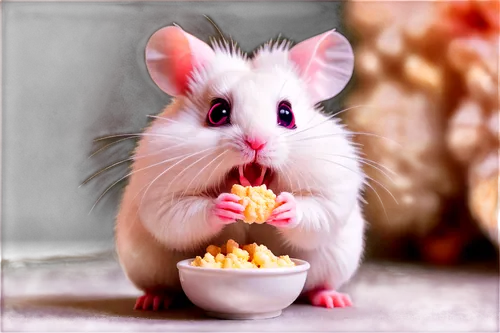 straw mouse,baby playing with food,hamster,chinchilla,grasshopper mouse,jerboa,small animal food,sweet food,gerbil,mouse bacon,white footed mouse,hamster buying,i love my hamster,cute animal,popcorn,pet vitamins & supplements,like to eat,snack food,love carrot,snacking,Illustration,Realistic Fantasy,Realistic Fantasy 47