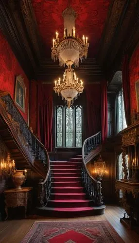 ornate room,royal interior,entrance hall,holyroodhouse,victorian room,elizabethan manor house,chateauesque,nyenrode,upstairs,foyer,hallway,traquair,staircase,chateau margaux,highclere castle,opulently,dunrobin castle,blickling,wade rooms,harlaxton,Illustration,Japanese style,Japanese Style 16