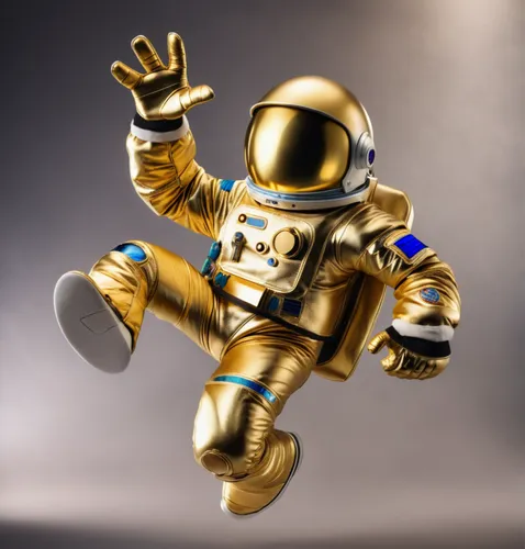 A gold astronaut costume for The Masked Singer.,spacesuit,space suit,astronaut suit,cosmonaut,astronaut,space-suit,robot in space,spaceman,astronautics,space walk,spacewalks,spacewalk,spacefill,aquana