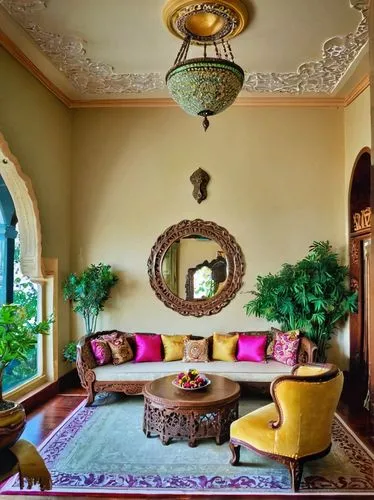 persian norooz,moroccan pattern,interior decor,sitting room,persian architecture,ornate room,ottoman,decor,interior decoration,mahdavi,marrakech,haveli,morocco,peranakan,marrakesh,breakfast room,riad,maroc,living room,iranian architecture,Illustration,Retro,Retro 13