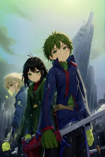 dragon slayers,shinra,swordsmen,southpark,protagonists,nordbaden,Anime,Anime,Realistic