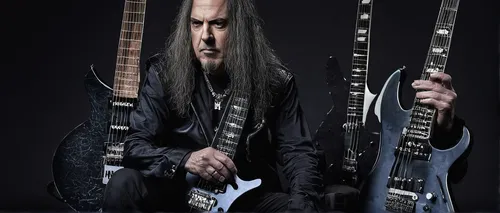 Compose an intense interview with a legendary metal guitarist discussing their creative process for Metal Hammer magazine.,ibanez,carpathian,testament,duesenberg,ervin hervé-lóránth,death angel,marsha