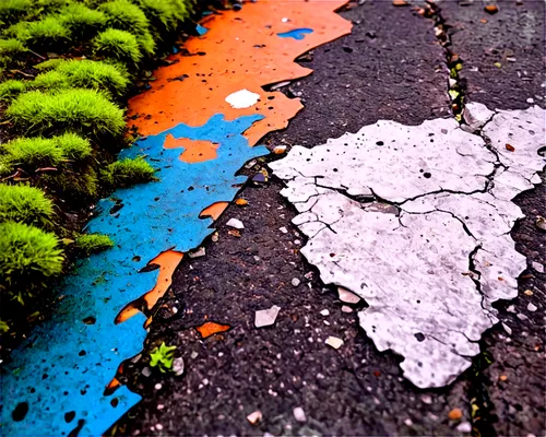 puddle,fallen colorful,splash paint,street chalk,asphalt,road surface,graffiti splatter,paint strokes,pothole,puddles,paint splatter,asphalt road,thick paint strokes,pot hole,curbstone,spills,stormwater,color splash,paved,sidewalk,Conceptual Art,Graffiti Art,Graffiti Art 07