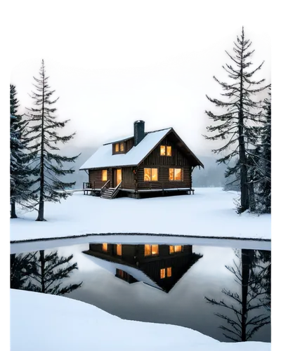 winter house,snow landscape,houses clipart,winter background,snow scene,snow house,snowy landscape,christmas landscape,house with lake,winter landscape,cottage,lonely house,house in mountains,home landscape,house in the forest,christmas snowy background,snow roof,inverted cottage,log cabin,small cabin,Illustration,Black and White,Black and White 18