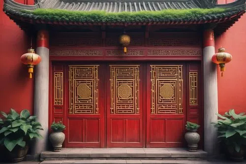 qibao,fengshui,pingyao,garden door,chengdu,hutong,asian architecture,shuozhou,sanshui,doorway,chaozhou,tujia,zhongchen,suzhou,shanghai,chongqing,wooden door,qingcheng,feng shui,guojie,Illustration,Abstract Fantasy,Abstract Fantasy 02